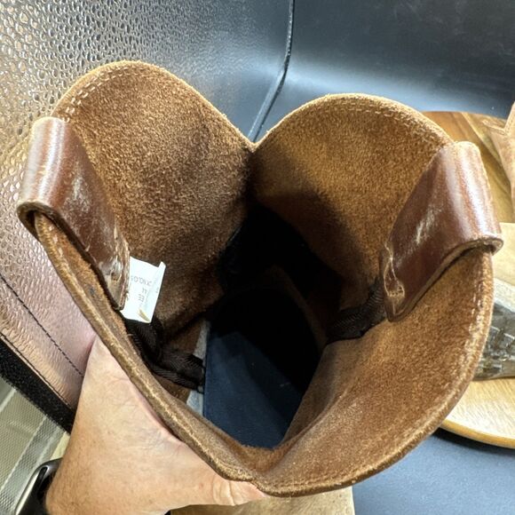 Georgia Farm and Ranch Men's Size 10 EE Wide Work Boots Brown Pull On  G5814 - Picture 7 of 8
